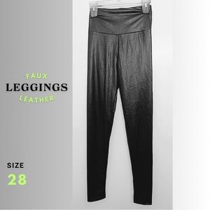 EUC Faux Leather Leggings Size 28